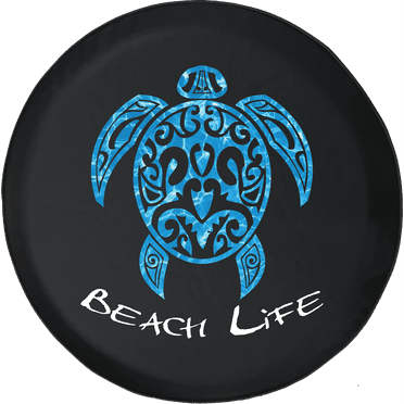 Pike Stealth Sea Turtle Diving Beach Marine Life Trailer RV Spare Tire Cover OEM Vinyl Black 33 in 